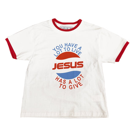 'Jesus Saves' Faux Double Ringer Tee